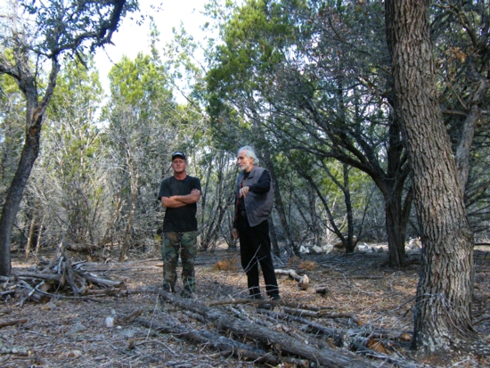 Bob Taylor and Peter Bonenberger in Hunt Texas - restoration of abused land