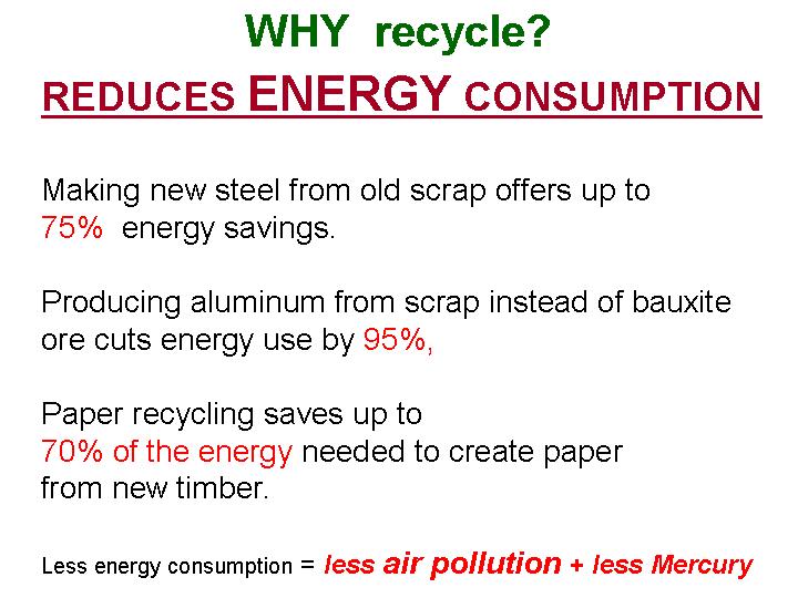 when you recycle you save money and help nature, help your children to have better air and safer water